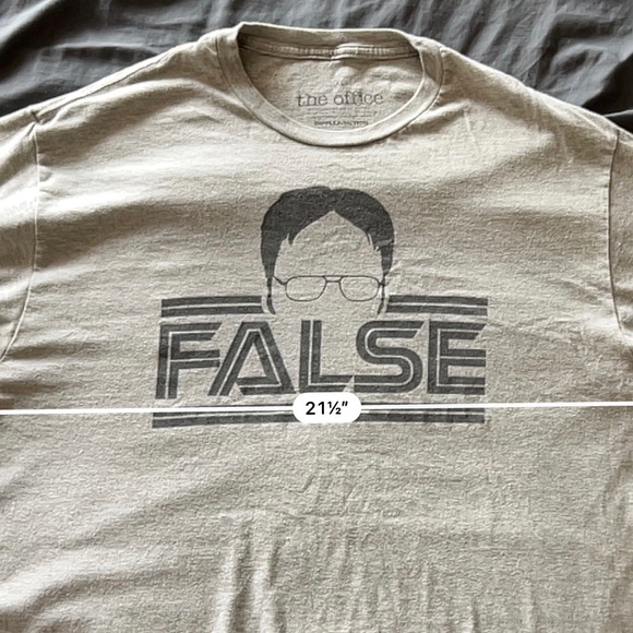 XL gray The Office Dwight “False” short sleeve tshirt - Picture 5 of 5